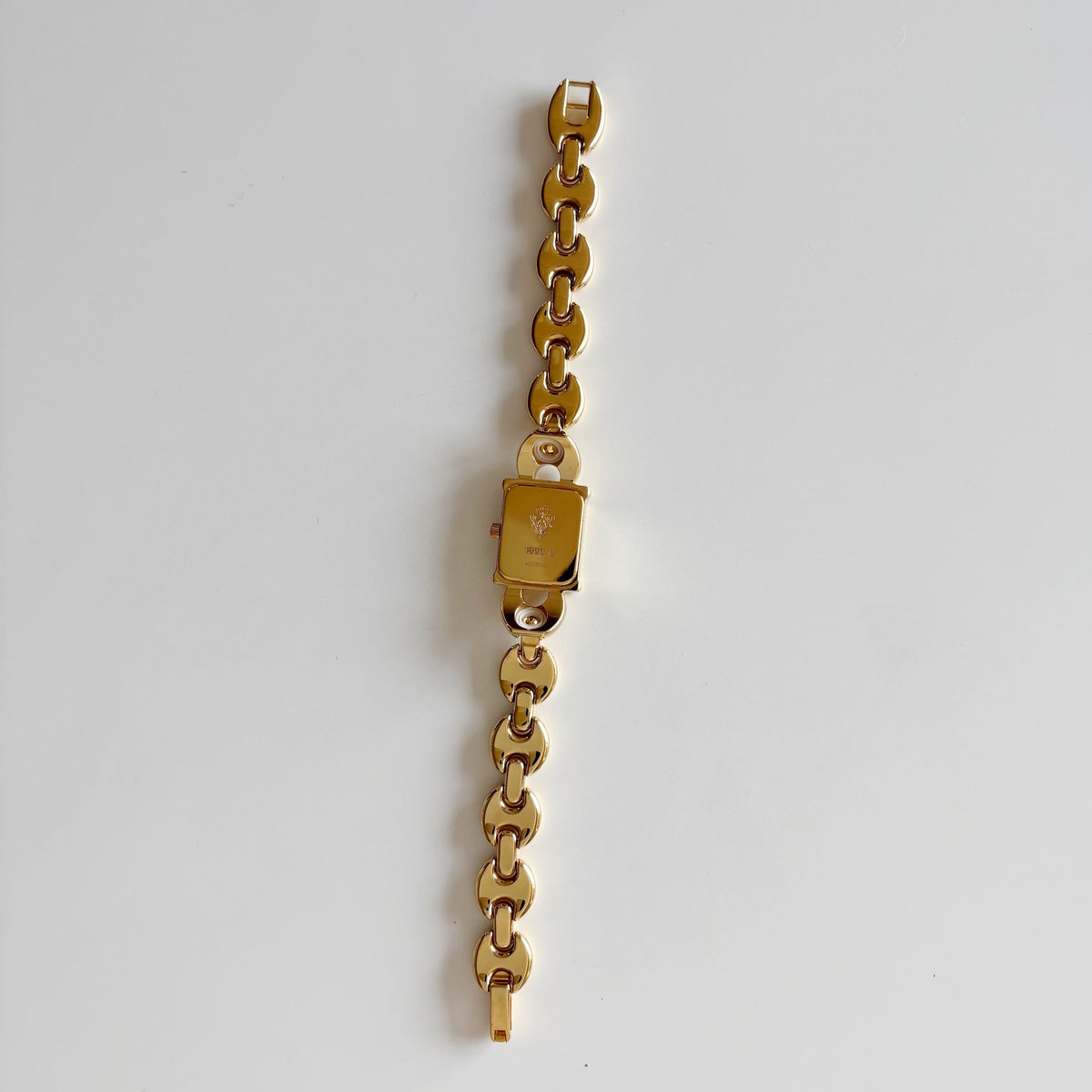 Gucci 1990s Interchangeable Strap Gold Plated Watch with 3 straps, case