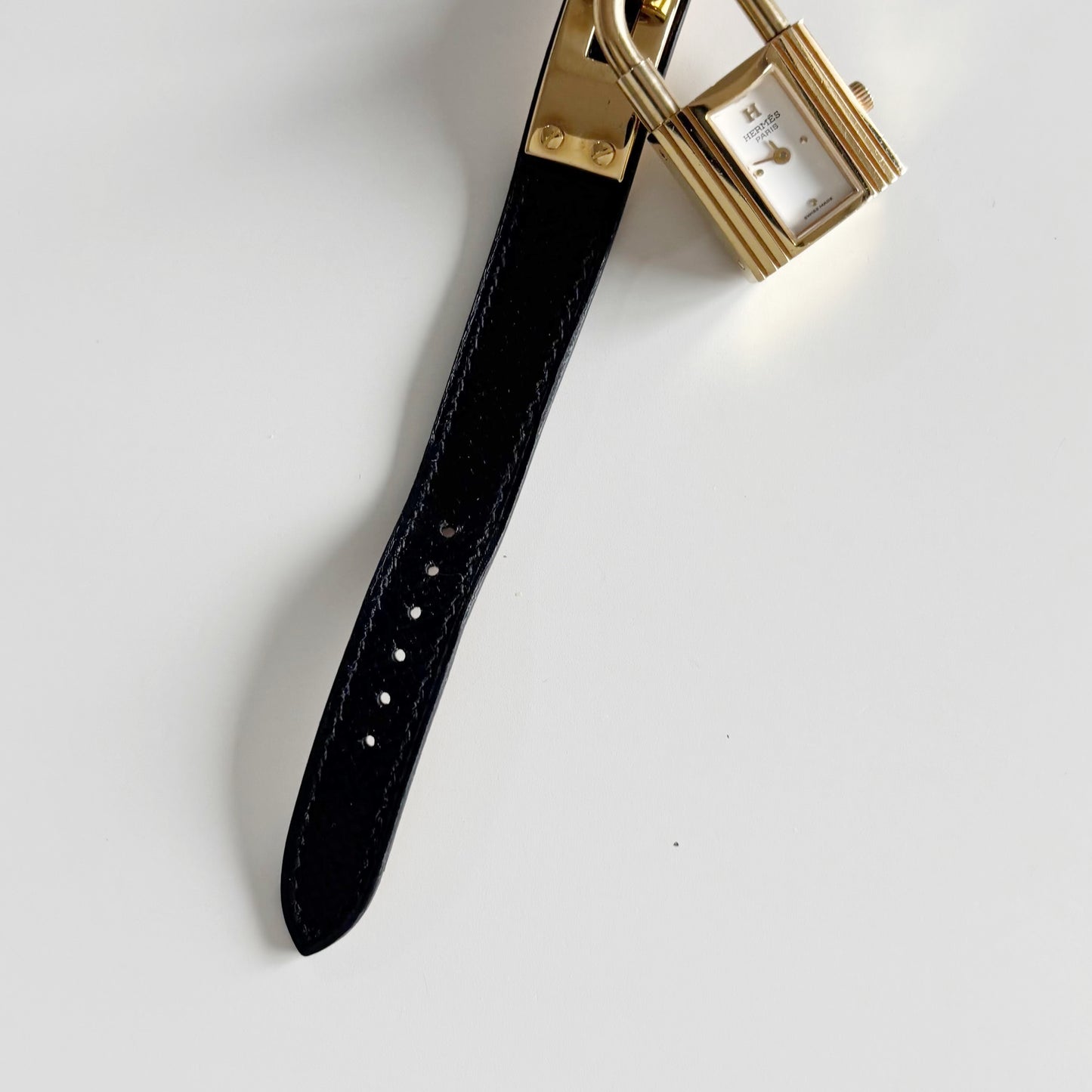 Hermes 1990s Kelly Gold Plated Watch