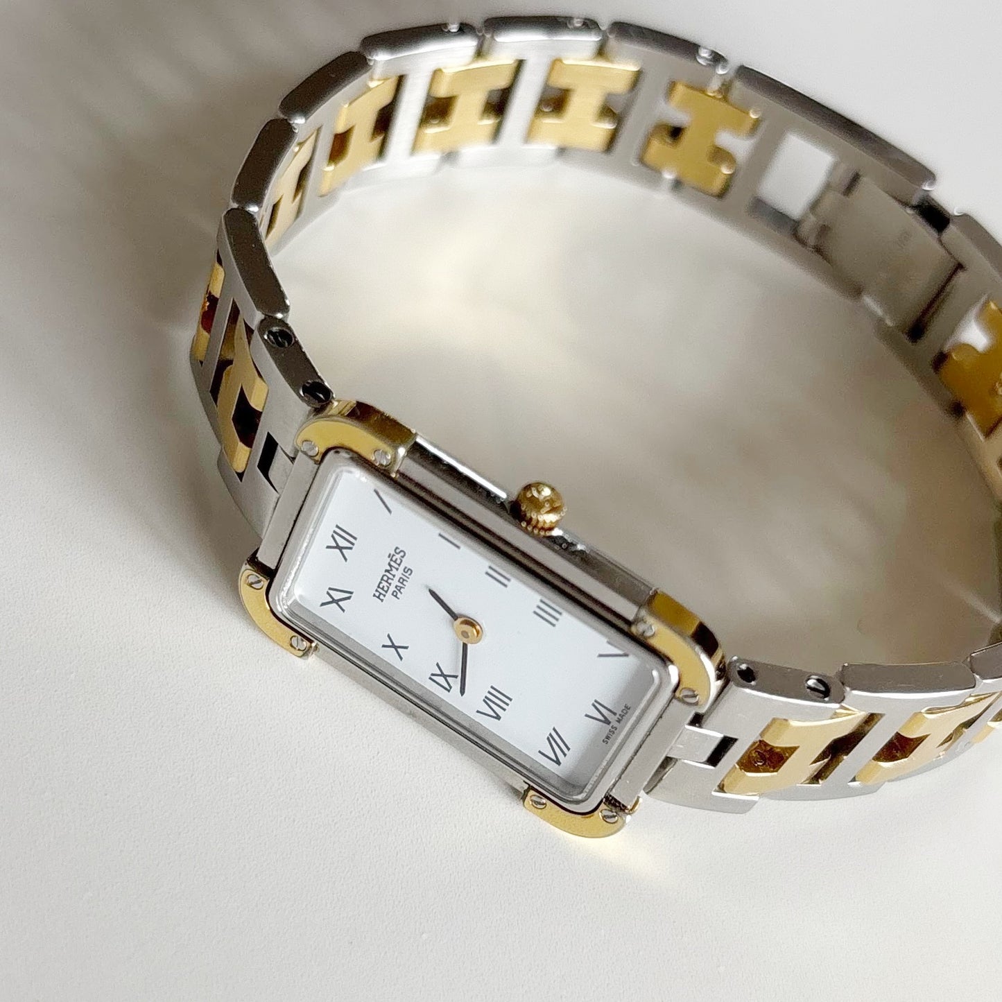 Hermes 1990s Croisier Two Tone Watch