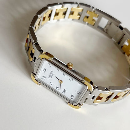 Hermes 1990s Croisier Two Tone Watch