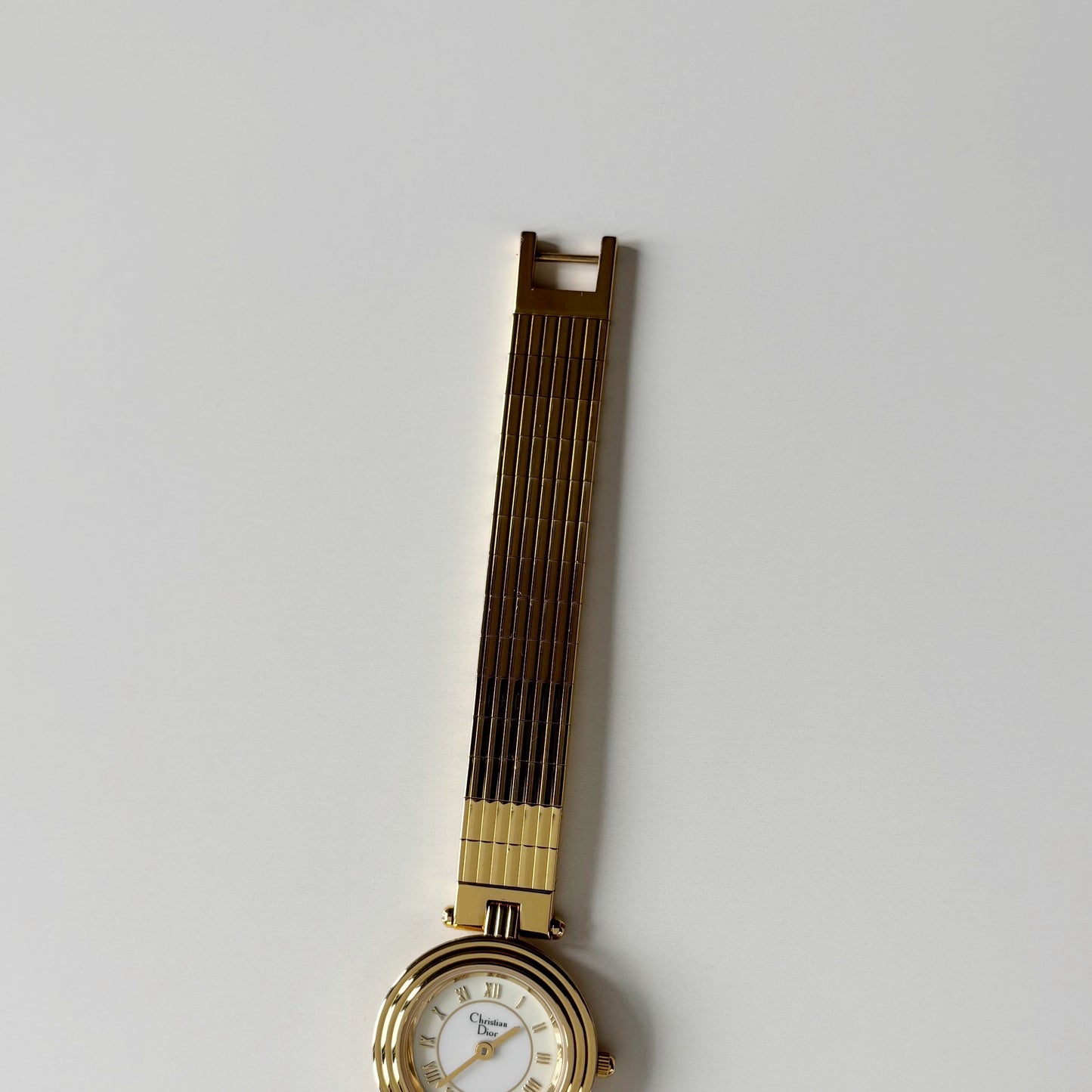 Dior 1990s Round Dial Gold Plated Watch