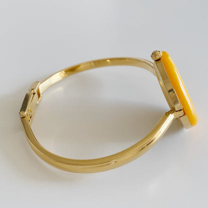 Gucci 1990s Interchangeable Bezel Gold Plated Watch with 12 bezels, case