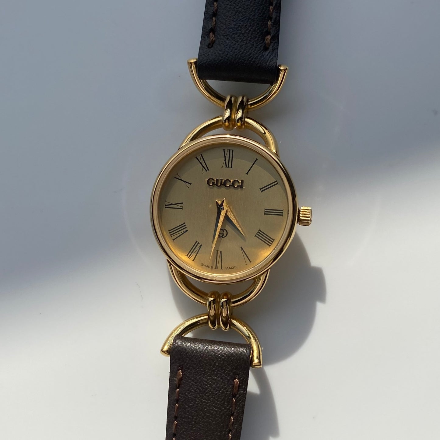 Gucci 1990s Gold Plated Horsebit Watch