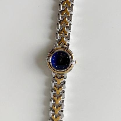 Yves Saint Laurent 1990s Round Dial Two Tone Watch