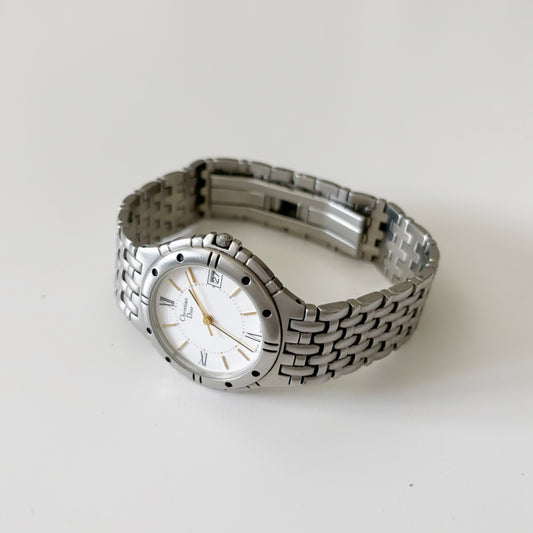 Dior 1990s Date Silver Watch