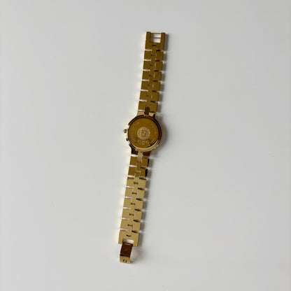 Fendi 1990s Date Round Dial Gold Plated Watch (Large)