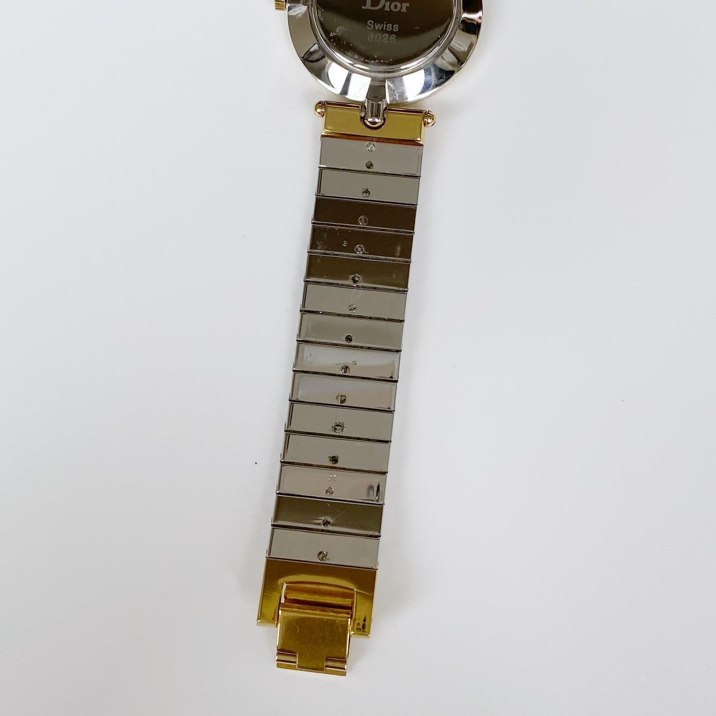 Dior 1990s Gold Dial Round Two Tone Watch