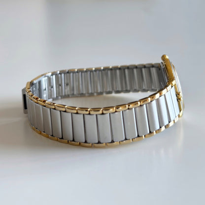 Yves Saint Laurent 1990s Round Dial Two Tone Watch