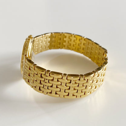 Dior 1990s Date Round Dial Gold Plated Watch