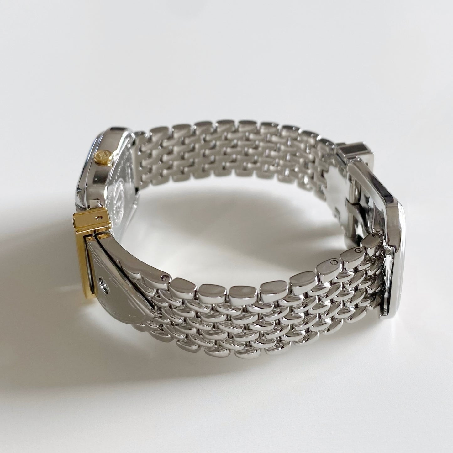 Fendi 1990s Seashell Dial Two Tone Belt Watch