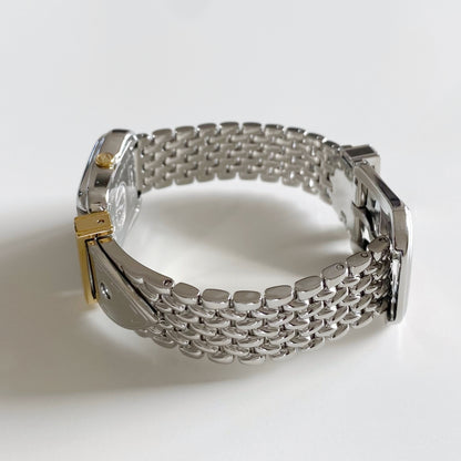 Fendi 1990s Seashell Dial Two Tone Belt Watch
