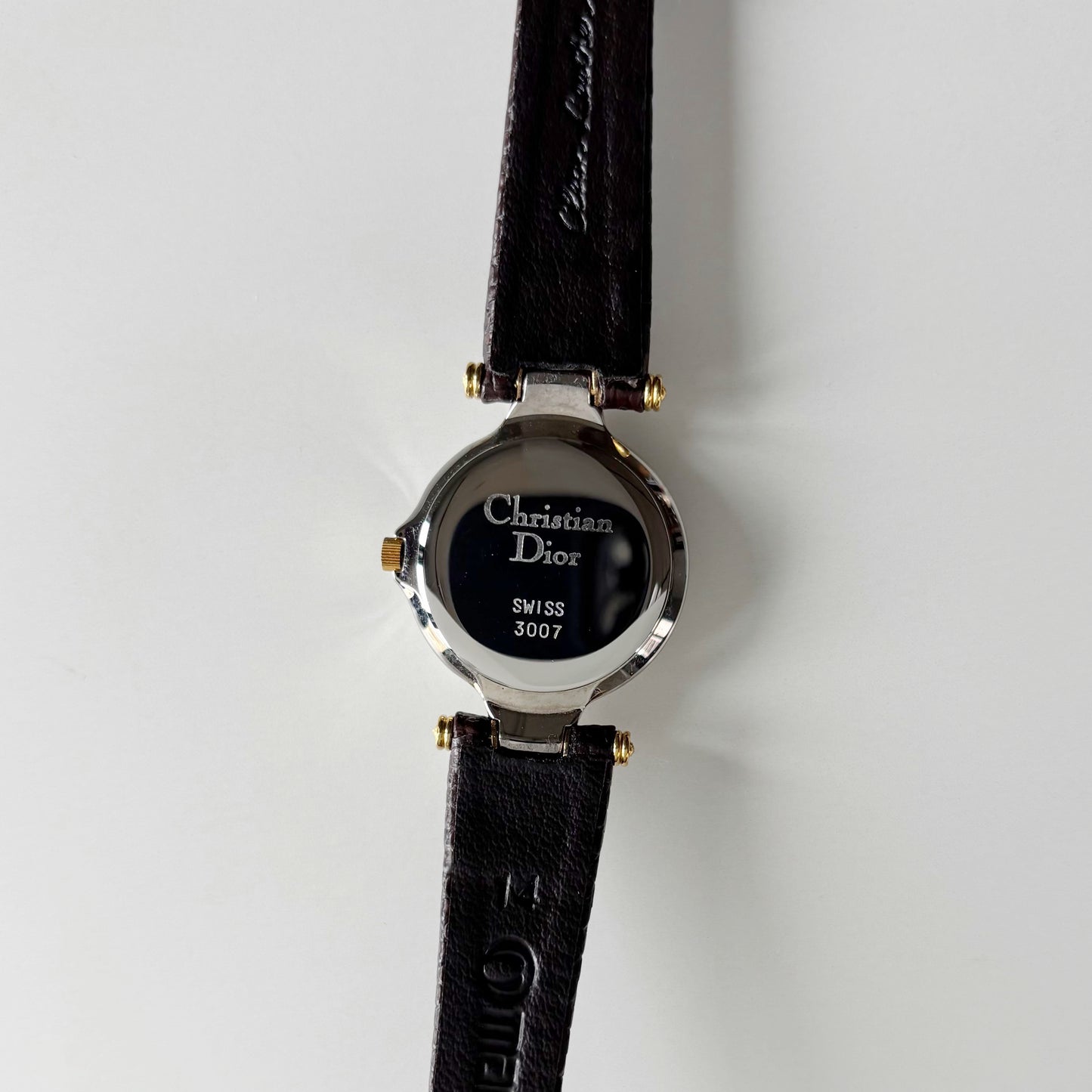 Dior 1990s Round Dial Two Tone Watch