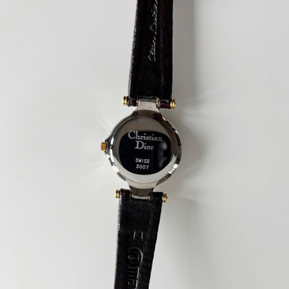 Dior 1990s Round Dial Two Tone Watch