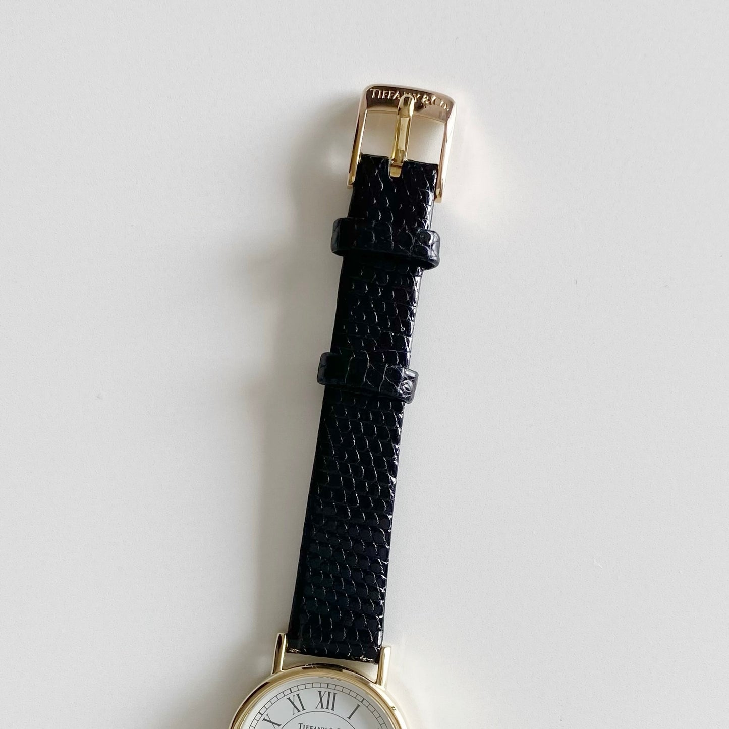 Tiffany 1990s 14K Solid Gold Round Watch