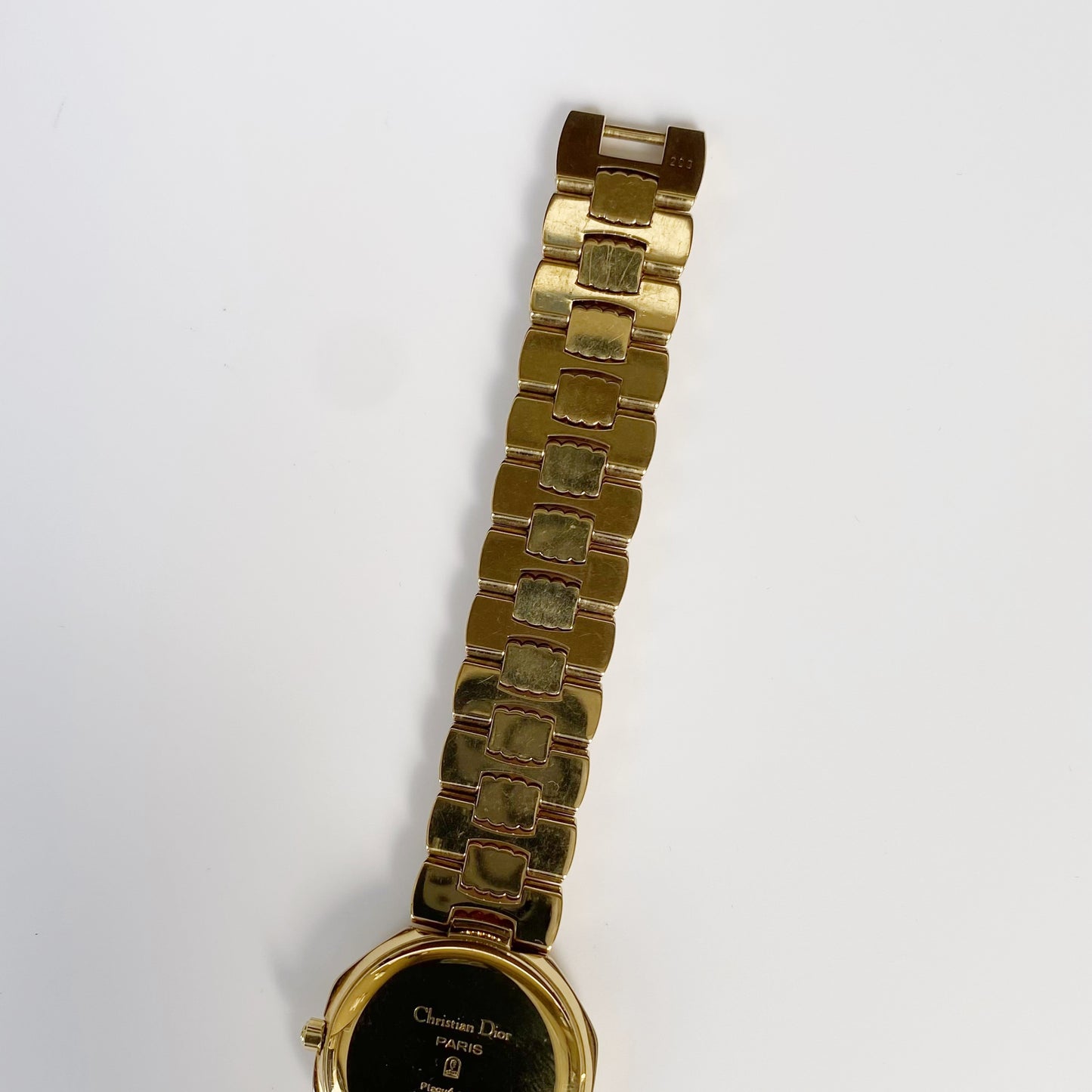 Dior 1990s Octagon Gold Plated Watch