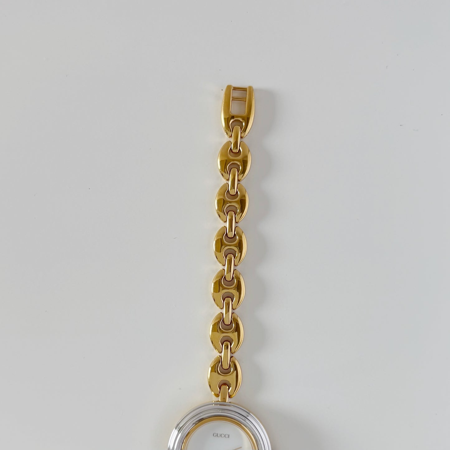 Gucci 1990s Interchangeable Bezel Gold Plated Watch with 6 bezels, case (165mm)