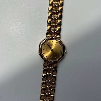 Dior 1990s Octagon Gold Plated Watch