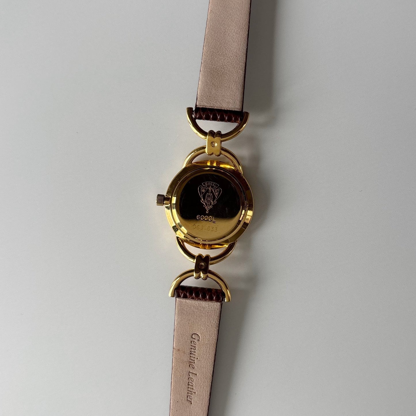 Gucci 1980s Cream Dial Gold Plated Horsebit Watch