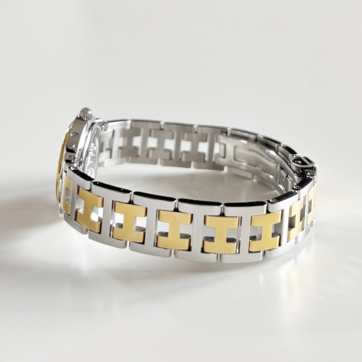 Hermes 1990s Clipper Two Tone Watch