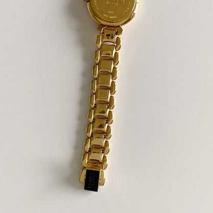 Fendi 1990s Seashell Dial Gold Plated Watch