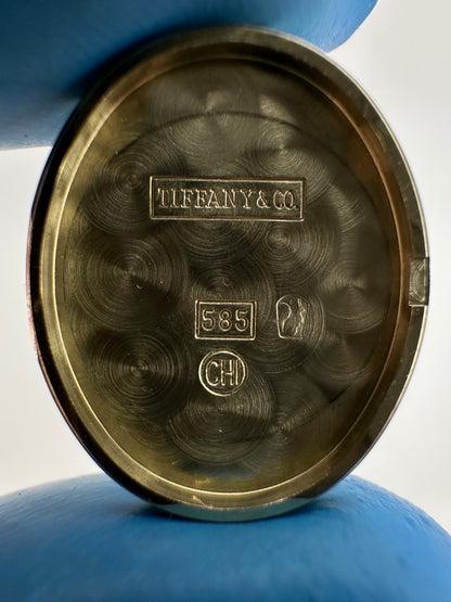 Tiffany 1990s 14K Oval Dial Cocktail Watch