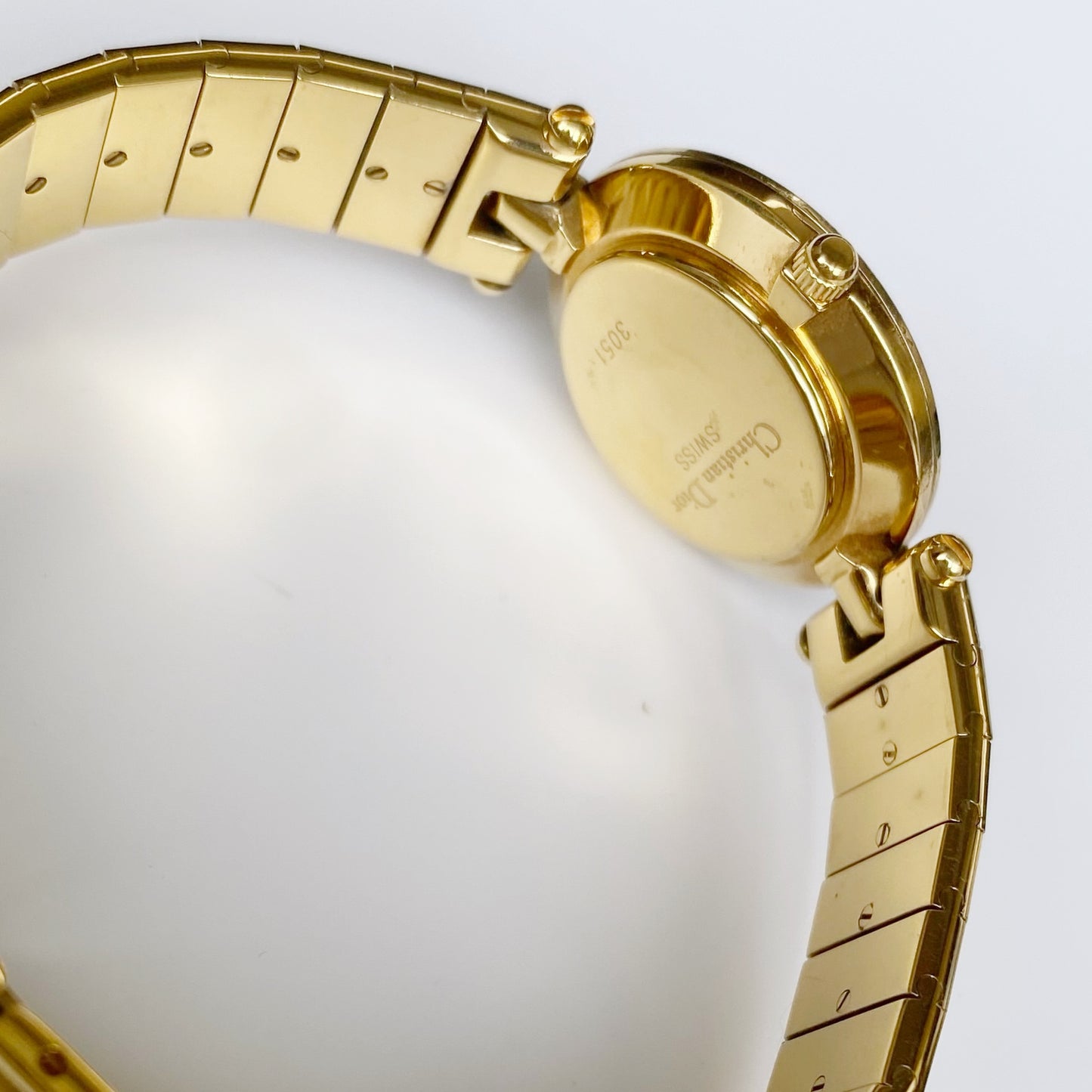 Dior 1990s Gold Plated Round Watch