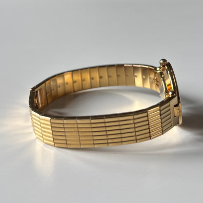 Dior 1990s Round Dial Gold Plated Watch