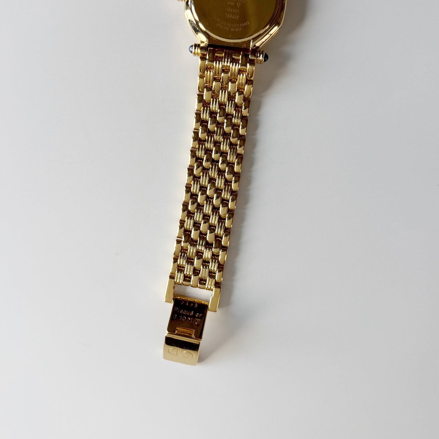 Dior 1990s CD Logo Octagon Gold Plated Watch