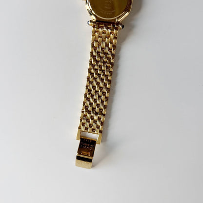 Dior 1990s CD Logo Octagon Gold Plated Watch