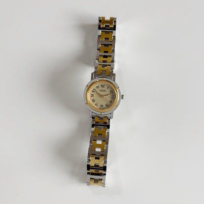 Hermes 1990s Clipper Two Tone Watch