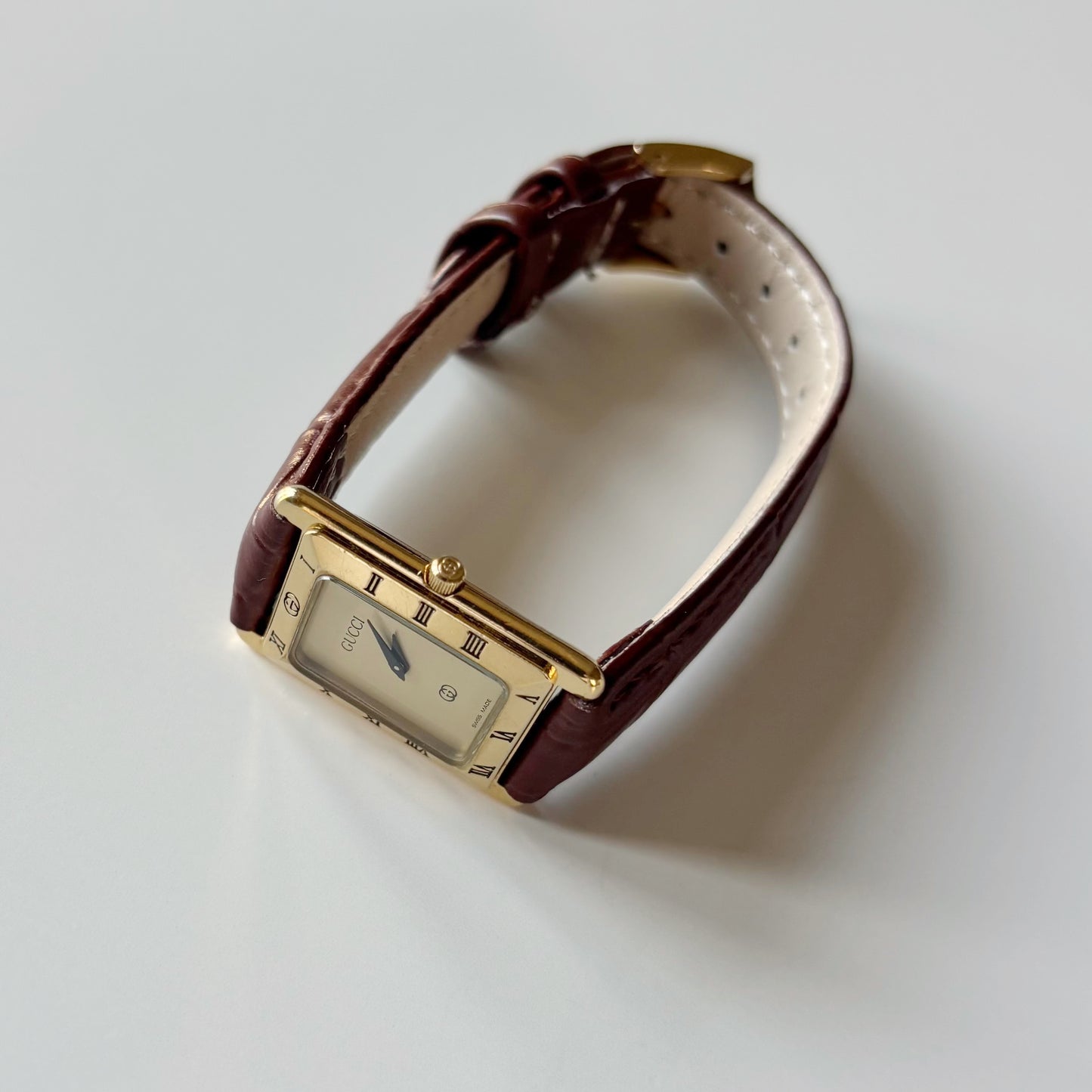 Gucci 1990s Tank Gold Plated Watch