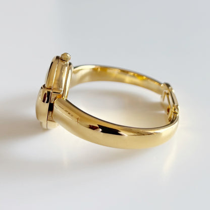Gucci 1990s Gold Plated Bangle Watch (Small)