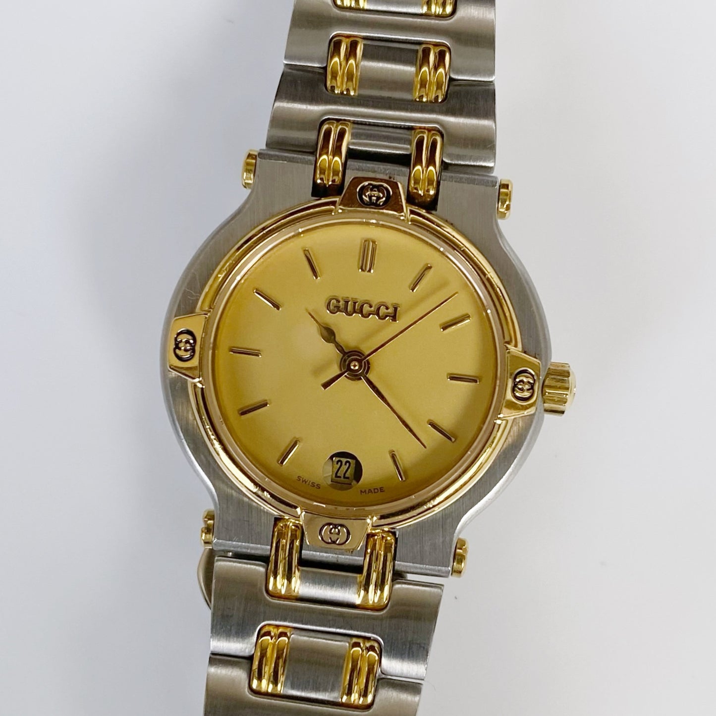 Gucci 1990s Date Two Tone Watch