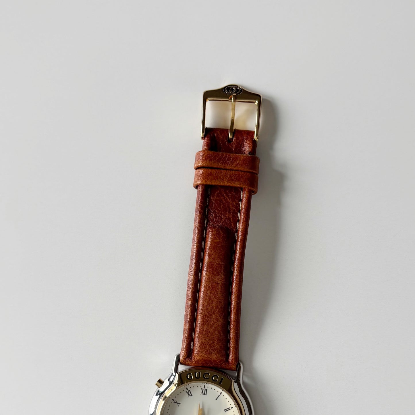 Gucci 1990s Mondiale Round Dial Date Two Tone Watch