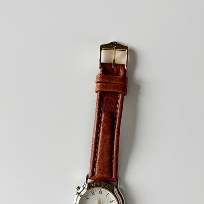 Gucci 1990s Mondiale Round Dial Date Two Tone Watch