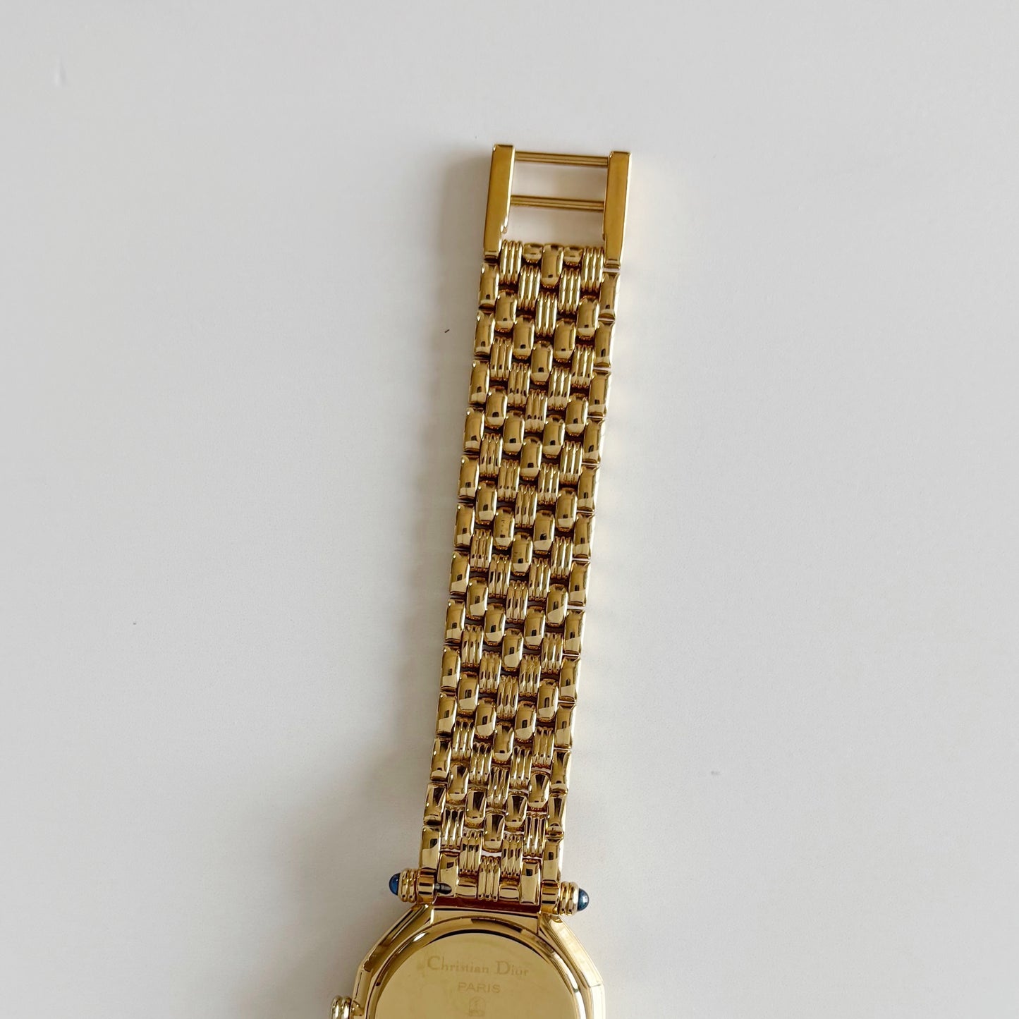 Dior 1990s Octagon Dial Gold Plated Watch