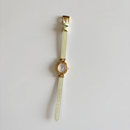 Fendi 1990s Interchangeable Strap Gold Plated Watch with 9 straps, case