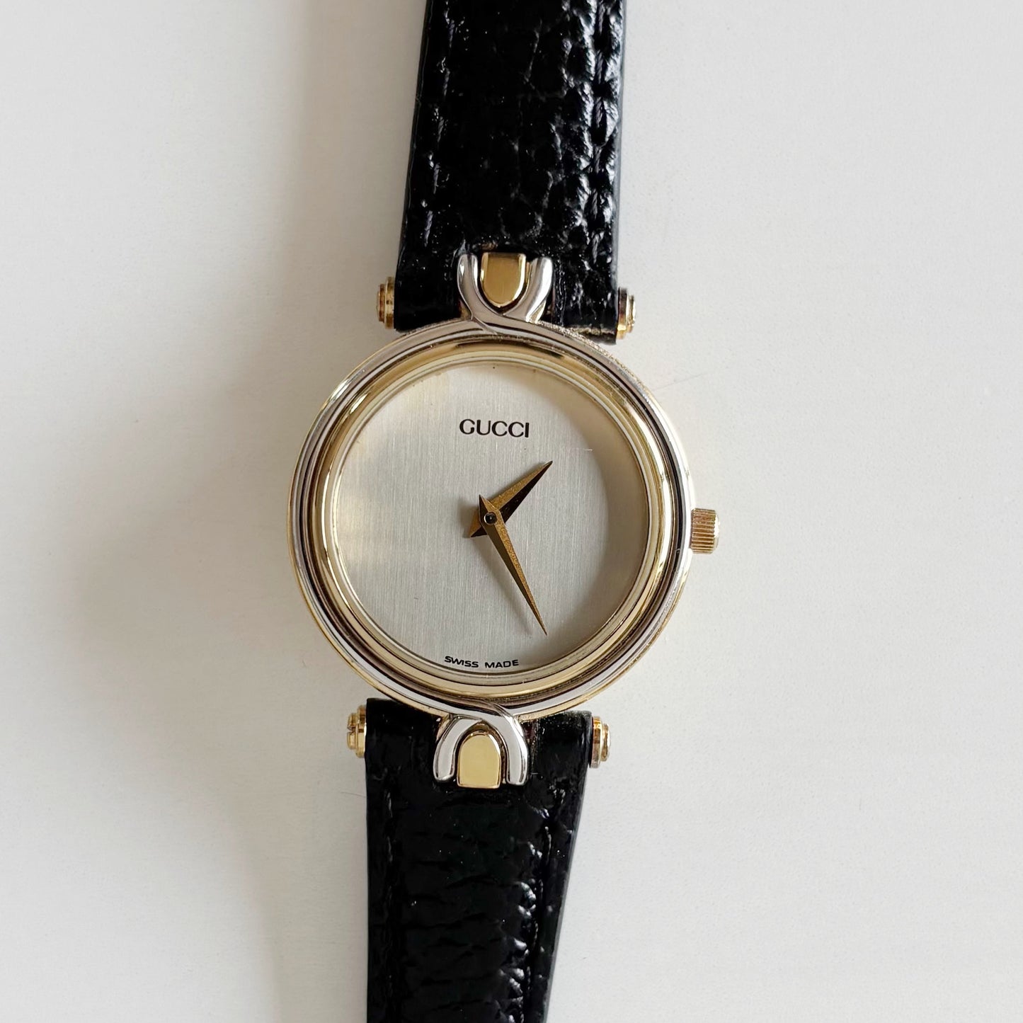 Gucci 1990 Round Dial Two Tone Watch