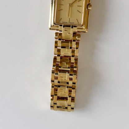 Fendi 1990s Tank Gold Plated Watch Limited Edition (only 2,500 pieces made)