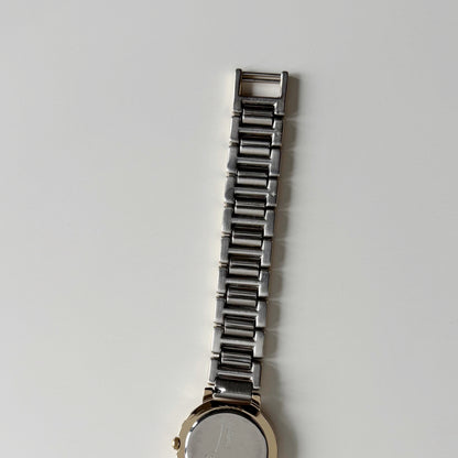 Yves Saint Laurent 1990s Black Dial Two Tone Watch