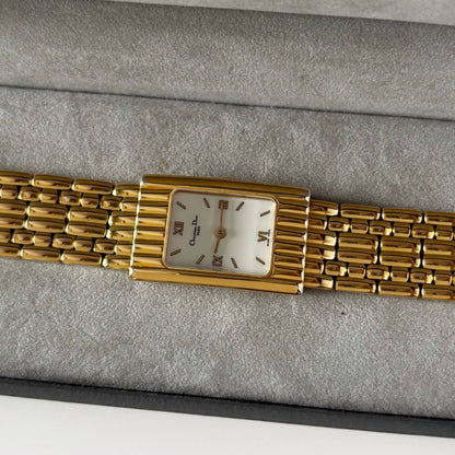 Dior 1990s Tank Gold Plated Watch