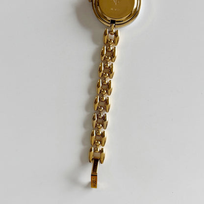 Gucci 1990s Interchangeable Bezel Gold Plated Rice Chain Watch with 6 bezels, case (160mm)