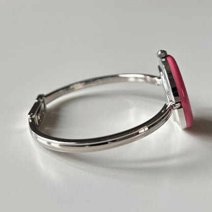 Gucci 1990s Interchangeable Bezel Stainless steel Bangle Watch with case, 12 bezels