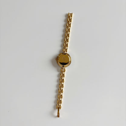 Gucci 1990s Interchangeable Bezel Gold Plated Rice Chain Watch with 6 bezels, case (160mm)