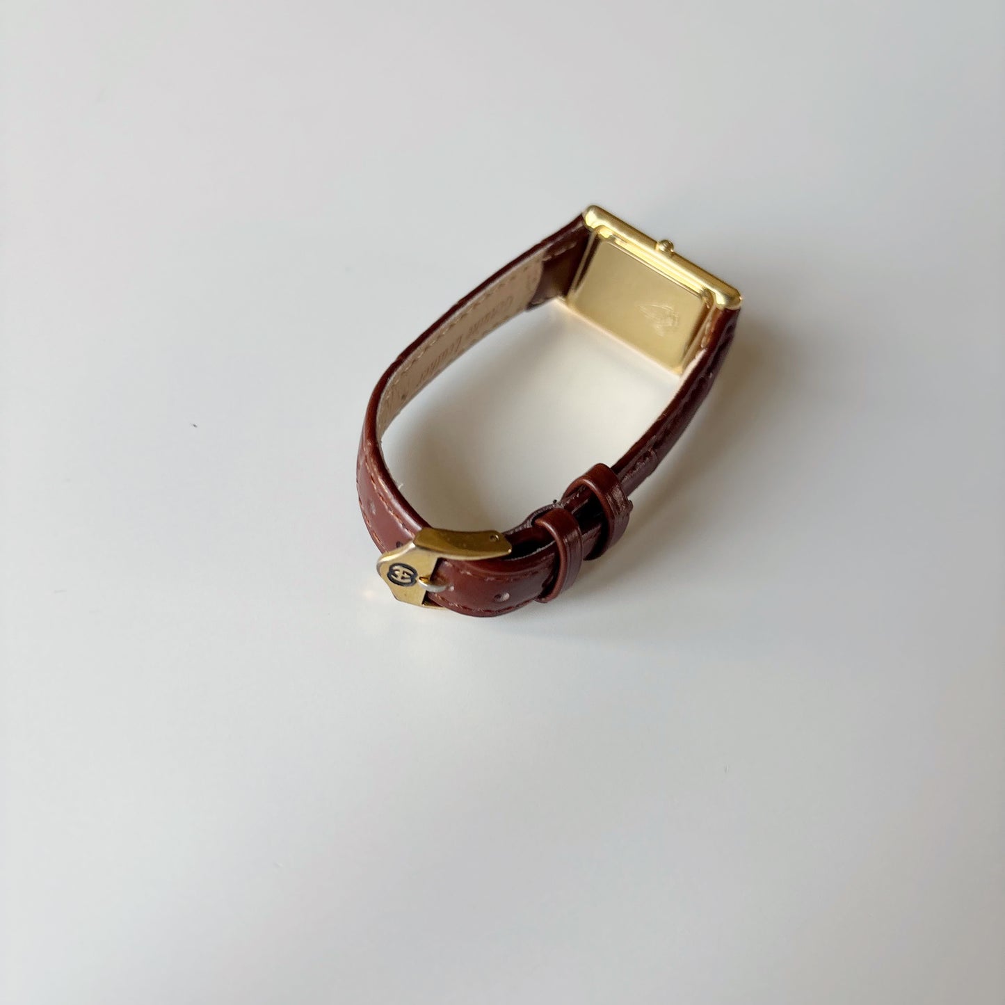 Gucci 1990s Tank Gold Plated Watch