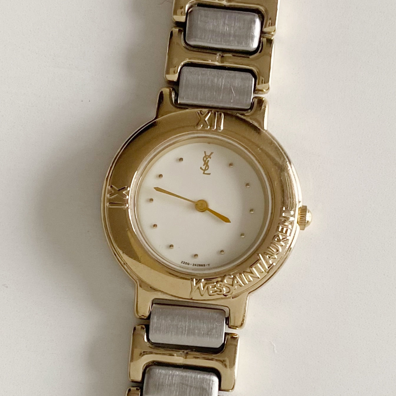 Yves Saint Laurent 1990s Two Tone Watch