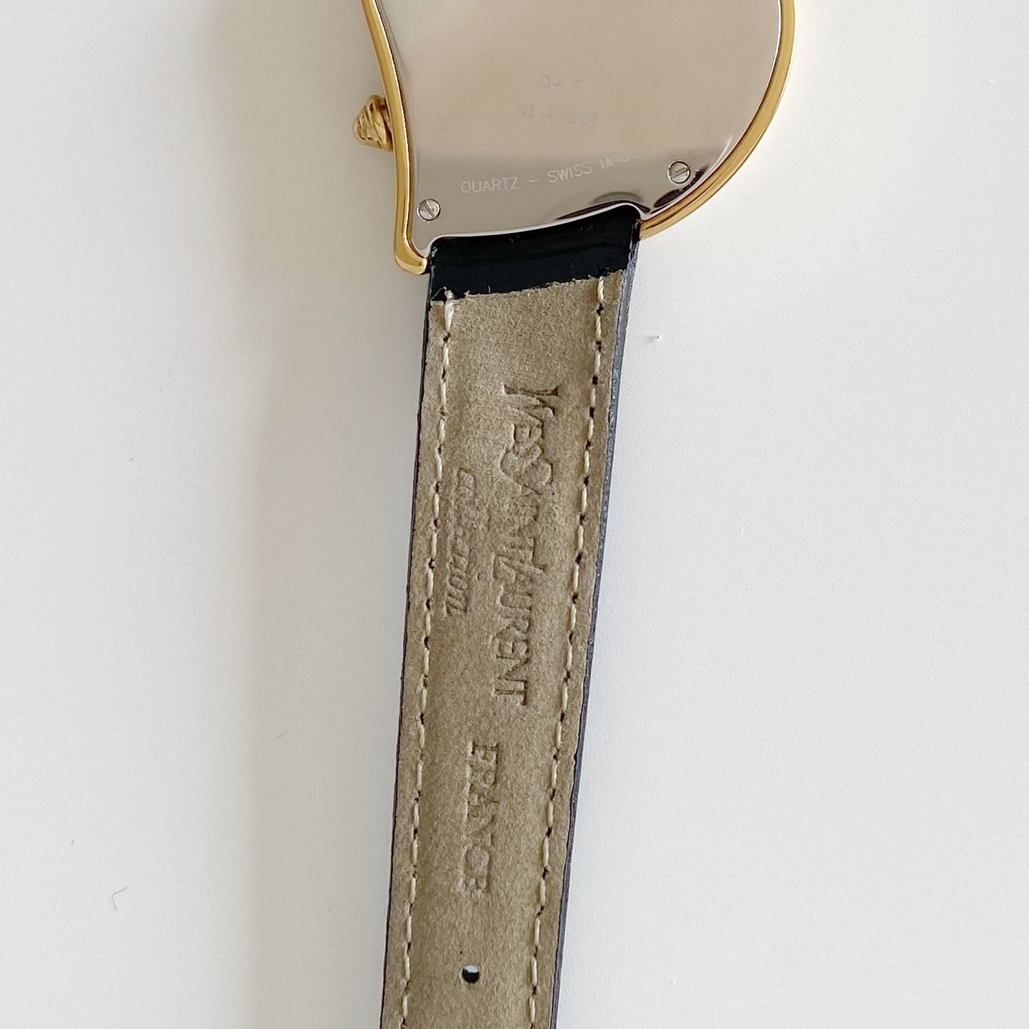 Yves Saint Laurent 1990s Heart Shaped Gold Plated Watch