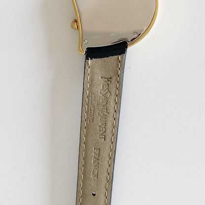 Yves Saint Laurent 1990s Heart Shaped Gold Plated Watch