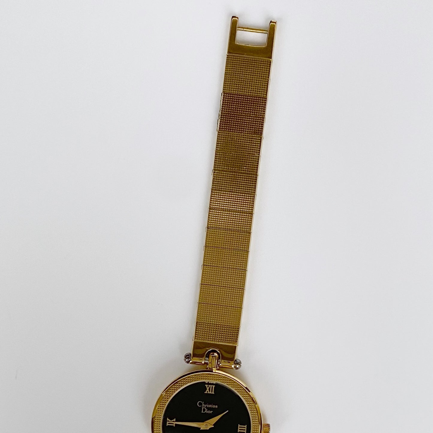 Dior 1990 Black Dial Gold Plated Watch (Women's)