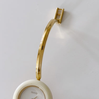 Gucci 1990s Interchangeable Bezel Gold Plated with 12 bezels, case